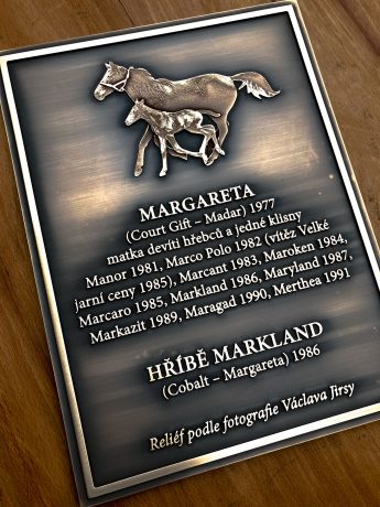 realizace - Mosazná pamětní tabule Margareta a Markland