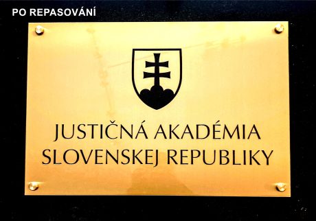 realizace - Repasování úřední tabule Justičná akadémia Slovenskej republiky