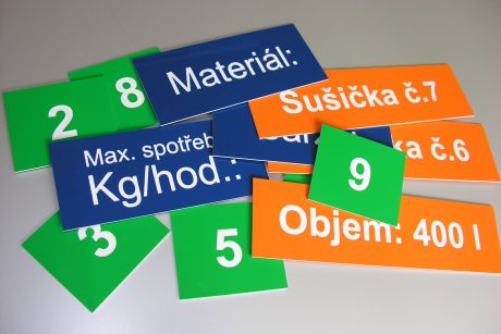 realizace - Průmyslové štítky
