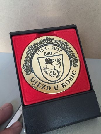 realizace - Pamětní medaile Újezd u Rosic 660 let