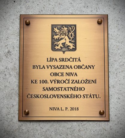 realizace - Pamětní deska Lípa Srdčitá