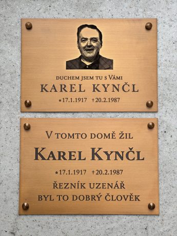 realizace - Pamětní tabule Karel Kynčl